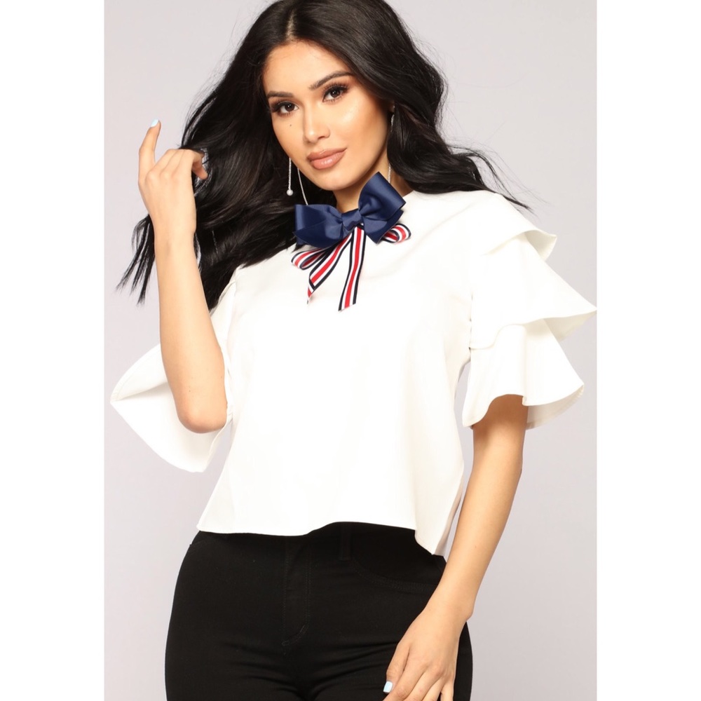 Brand New Sold Out Fashion Nova Keyla Ruffle Top
